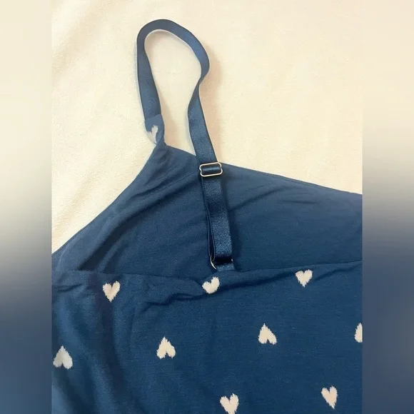 Victoria’s Secret Modal Lace Trim Sweetheart Blue Shibori Heart Slip Dress XXL - Picture 16 of 16